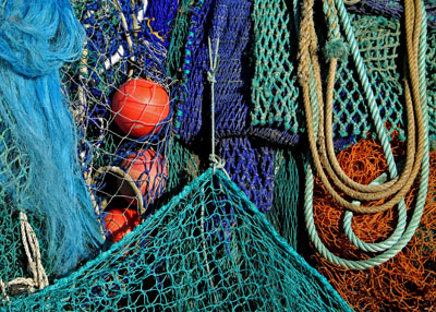 Fishing nets and floats, Lyme Regis harbour